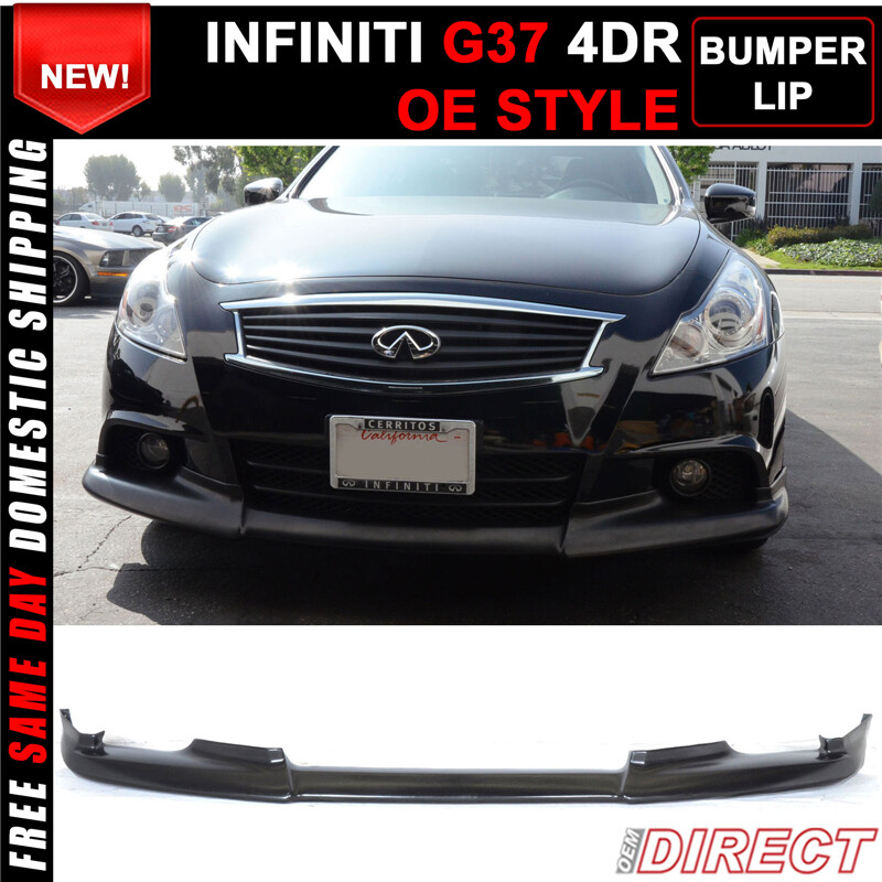 Fits Infiniti 10-13 G37 Sedan Sports OE Style Front Bumper Lip Spoiler - PU