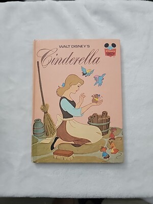 Vintage 1974 Walt Disney Cinderella Wonderful World Of Reading Book Club Edition