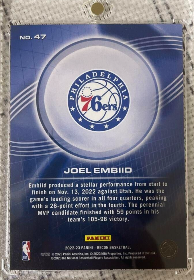2022-23 Panini RECON JOEL EMBIID 5シリラスト