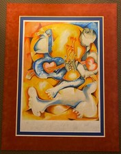 Nechita litho Elton John, C. Black, Celine Dion, Lionel Richey, Jay Leno signed!