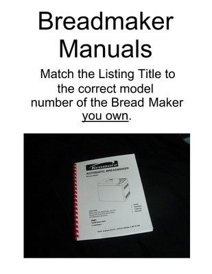 kenmore bread maker model 48487