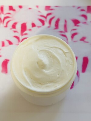 PEPPERMINT CANDY TRIPLE WHIPPED NATURAL SHEA BODY BUTTER DRY SKIN CARE 16 OZ