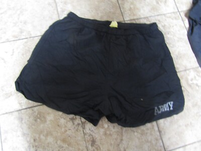 US ARMY MILITARY PHYSICAL FITNESS SHORTS APFU BLACK GRAY LETTERS EXTRA ...