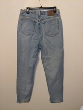 Vintage 90s Calvin Klein High Rise Light Wash Tapered Mom Jeans 31x31 14 USA