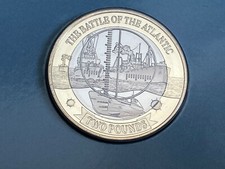 GIBRALTAR 2 POUND COIN 2023 BATTLE OF THE ATLANTIC CONVOY TWO BU