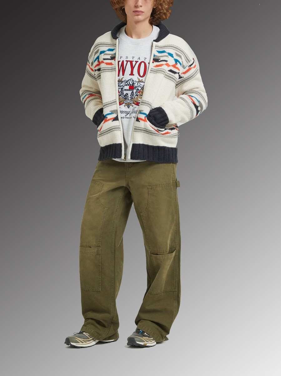 PacSun Extreme Baggy Cargo Carpenter Jeans Olive Men Size 32x30