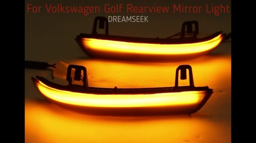 For VW Jetta Golf 5 MK5 Passat B6 GTI LED Side Mirror Light W/ Dynamic Turn Lamp - Video 1 of 1