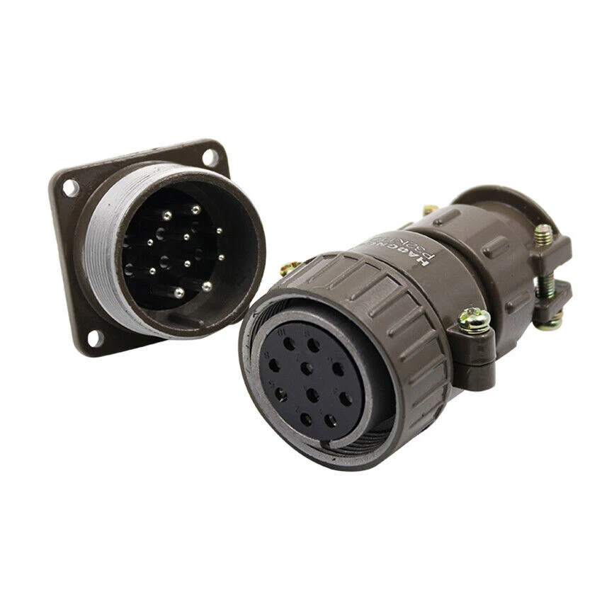 P32 4-19Pin Screw Type Aviation Plug Socket Multipole Connector Bulkhead 4 Hole - Image 3 of 4