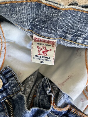 OG VINTAGE True Religion Mens JOEY Jeans Twisted Seam Orange OG VINTAGE True Religion Mens JOEY Jeans Twisted Seam Orange