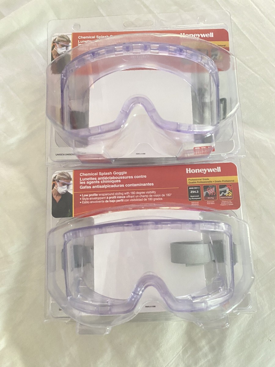 2X Professional Grade Honeywell UVEX Lab Chemical Splash Goggle AF