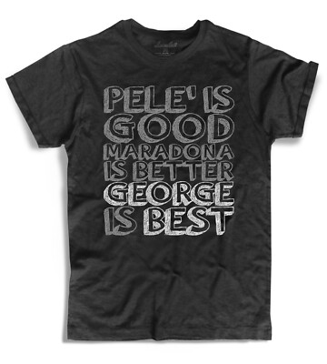 T-Shirt Schwarz Pelé Is Good Diego Beste Fußball Amazink
