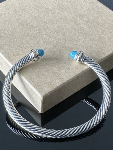 David Yurman 5mm Turquoise Cable Classic Bracelet