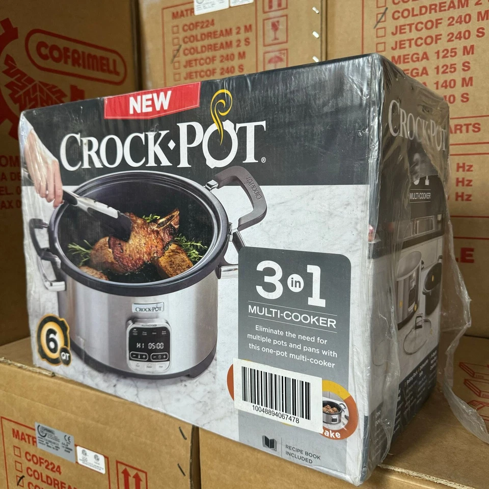 Crock-Pot 3-in-1 Multi-Cooker, Stainless Steel NEW - Image 4 of 4