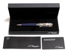 S.T.Dupon Line D Paris Blue Gray Natural Lacquer Ballpoint Pen(415114M) wz/Box