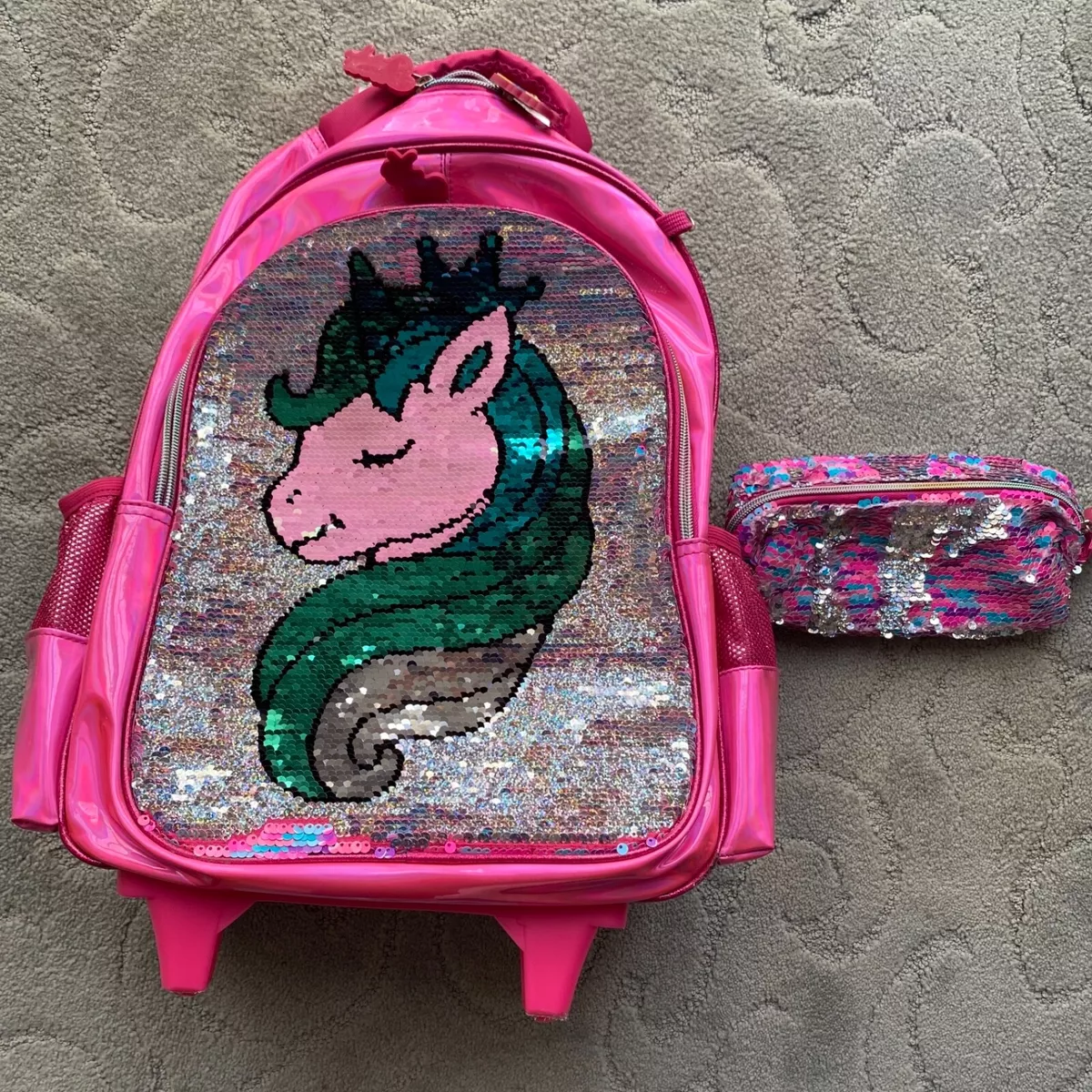Rolling unicorn backpack 2025