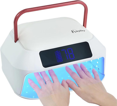 Cordless Nail Lamp,218W Professional Rechargeable UV LED Nail Lamp for Salon,Nai