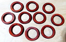  BEAUTIFUL EXOTIC PADAUK WOOD HOOP BLANKS 1" TO 3" DIAMETER 1/8" THICK