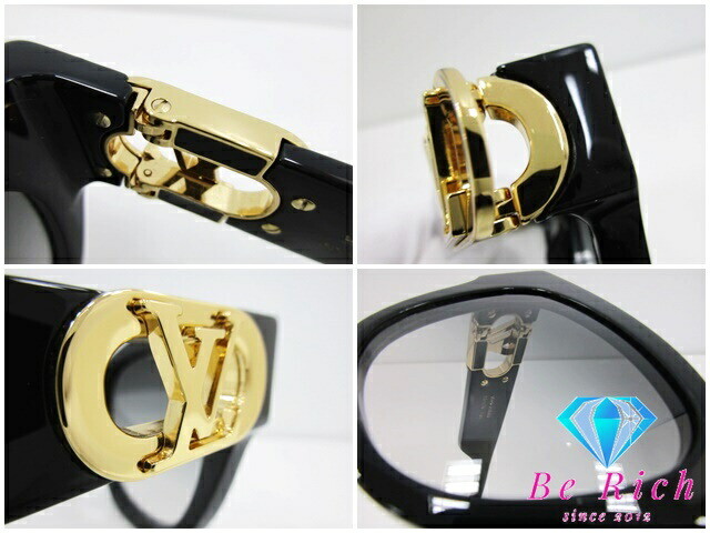 Louis Vuitton Sunglasses LV Link Cat Eye Z1568E Black Logo Square