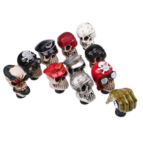 Red Skull Head Universal Car Truck Manual Stick Gear Shift Knob Lever Shifter - Foto 8 di 8