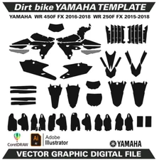 YAMAHA WR 450F FX 2016-2018  WR 250F FX 2015-2018 Template Format Ai CDR EPS M46