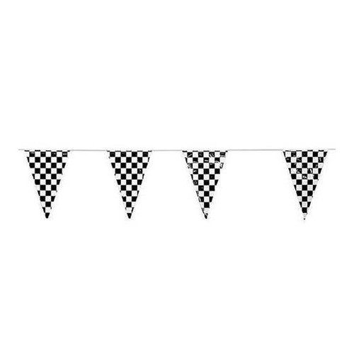 100ft Black and White Checkered Party Supplies Decoration Boy Birthday
