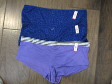 ASHLEY STEWART 3-PACK BLUE MESH BRIEF PURPLE BOYSHORT PANTIES SIZE 22/24