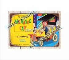 HUBLEY BATTERY OPERATED MR. MAGOO CAR childhood toy tin sign rustic yard signs