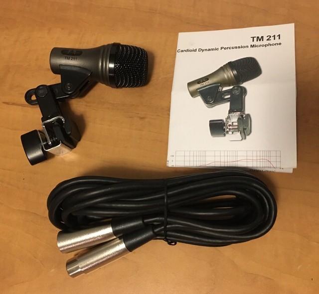 CAD TM 211 Tom Bongo Cajon Drum Mic Clip Shure Sm58 Microphone Case