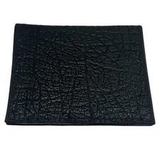 NCOA Faux Elephant Hide Leather Vitronic Black Bifold Wallet Military