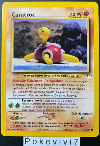 Pokemon Card CARATROC 51/64 Neo Revelation Wizards FR Near Mint