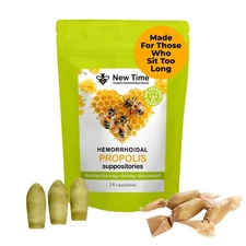 Organic Propolis Suppositories 14 Ct – Soothing Natural Support for Men & Women