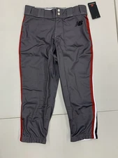 New Balance Prowess Midcalf Softball Pant Women's Size 6 8 12 14 Gray Red White