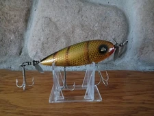 Southbend Surf Oreno 3 Hook Minnow Yellow Perch Cup Rig Hardware C. 1938