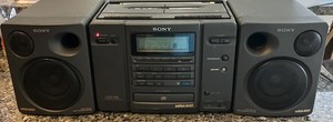 Vtg Sony CFD-758 CD Radio Cassette-Corder Mega Bass Compact Disc CD