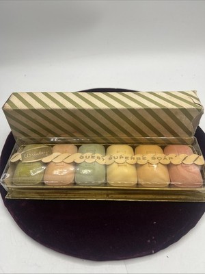 Vintage Wrisley Guest Superbe Soap 6 small bars 1 box VTG 50's 60's USA Rainbow