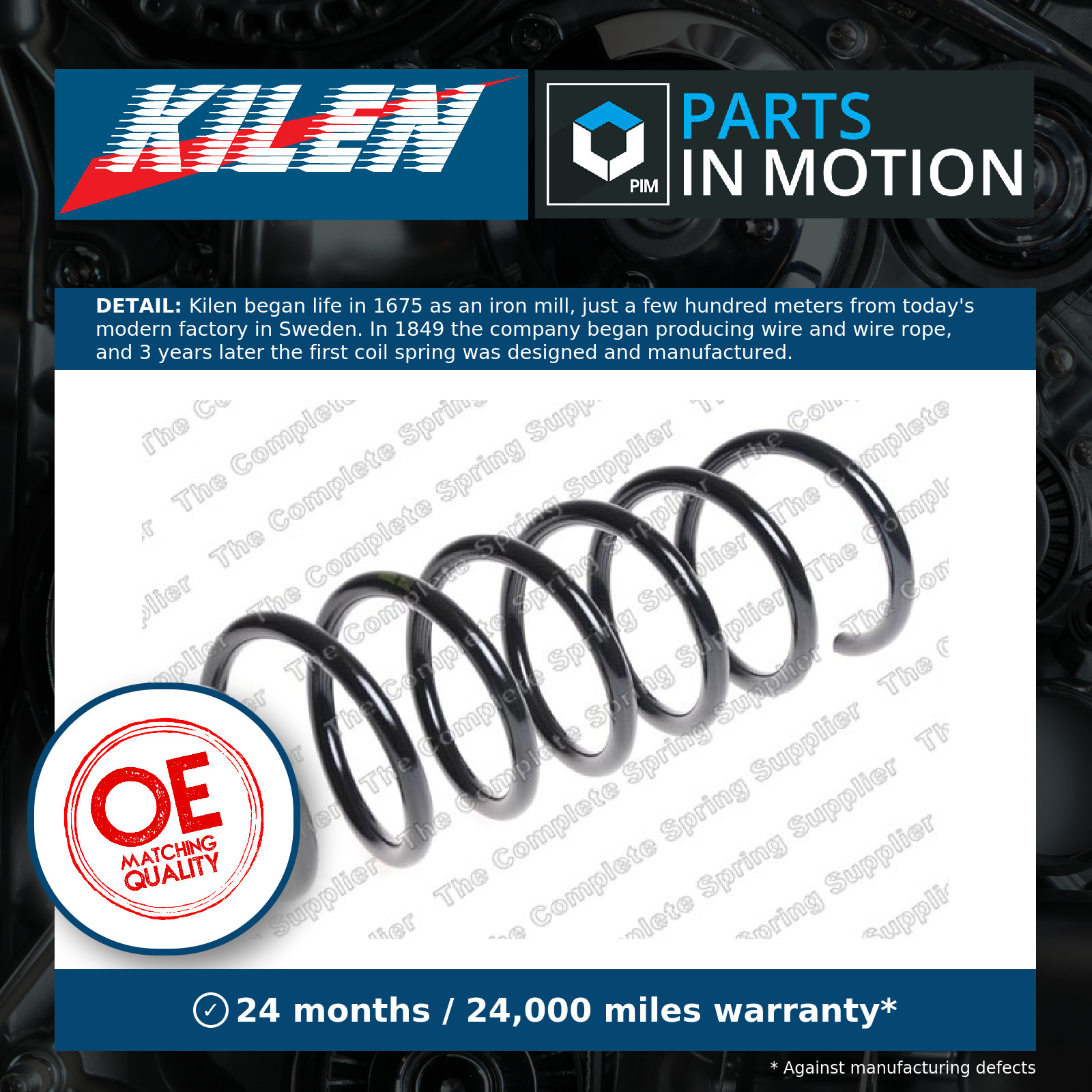 Coil Spring fits CITROEN BERLINGO VTi 1.6 Rear 2009 on 5FS(EP6C) Suspension New