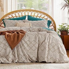 Boho Duvet Cover Queen Size - Boho Queen 90" x 90" 04 - Linen No Comforter 
