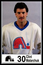 Clint Malarchuk 3.5 X 5.5 Quebec Nordiques Photo Autographed !!