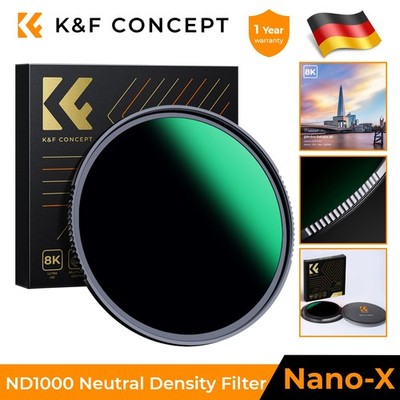 K&F CONCEPT 37-112mm ND1000 (10 Stop) ND Filter Slim Neutral Graufilter Nano-X