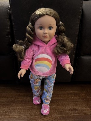New! My Life As Care Bears Slumber Party Posable 18'' Doll Blonde Hair Green Eye