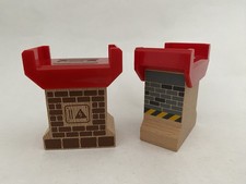 BRIO Track Wooden Train Rail SUPER SUPPORTS Trestle Column Risers 2x Lot Thomas