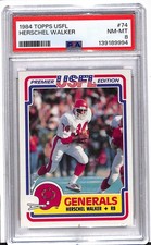 81984 Topps USFL - Herschel Walker #74 (RC) PSA 8