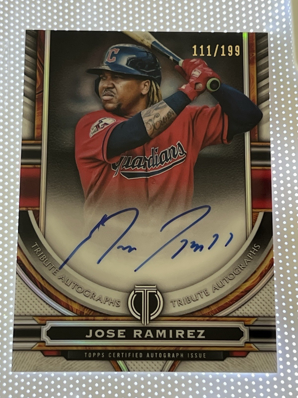 Jose Ramirez 2023 Topps Tribute #TA-JRA Autographs /199 Price 