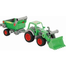 Wader Traktor mit Frontschaufel und Kippanhänger