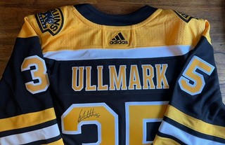 SIGNED Linus Ullmark Jersey Adidas Boston Bruins NWT Fanatics COA Hologram SZ 54