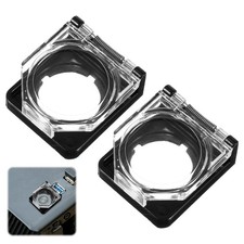 2Pcs PC Power Button Cover Computer Push Switch Covers...