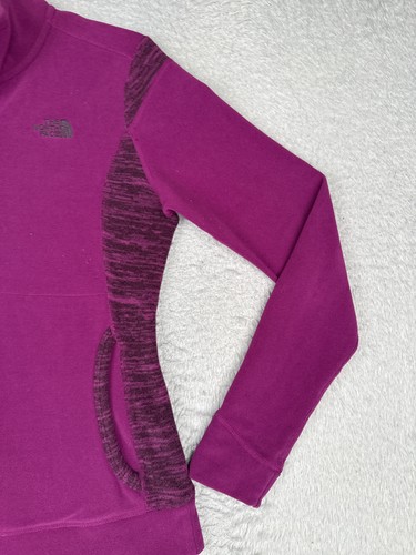 The North Face Sweater Womens XS Purple Fleece Snap Henley Pullover Pockets - Picture 2 of 16