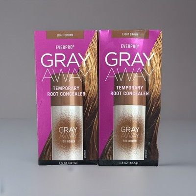 Everpro Gray Away Temporary Root Concealer Spray Light Brown 1.5 oz-Brand New
