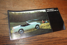 1969 Triumph Spitfire Color Sales Brochure 7x13 12 Pages Interesting