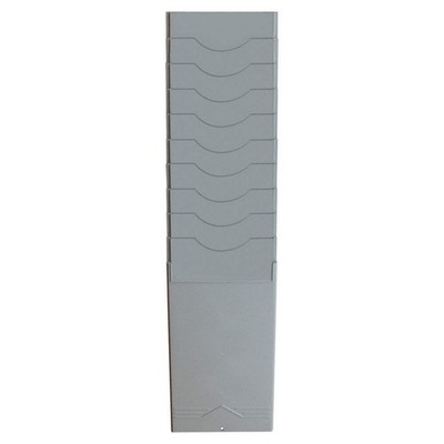PYRAMID  10 Pocket Time Card Rack,Putty,16in H 821X91